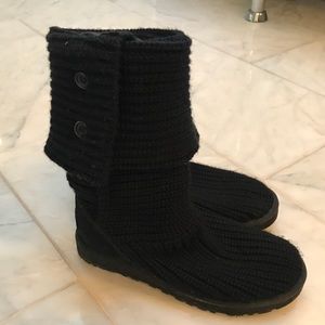 UGG Cardy Knit Boots in Black